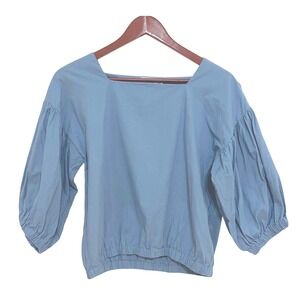 DIARTE Spain women's‎ shirt top blouse puff sleeve organic cotton